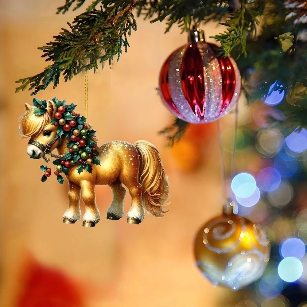 Car Accessories Xmas - 2D Flat Christmas Hanging Pendant DIY