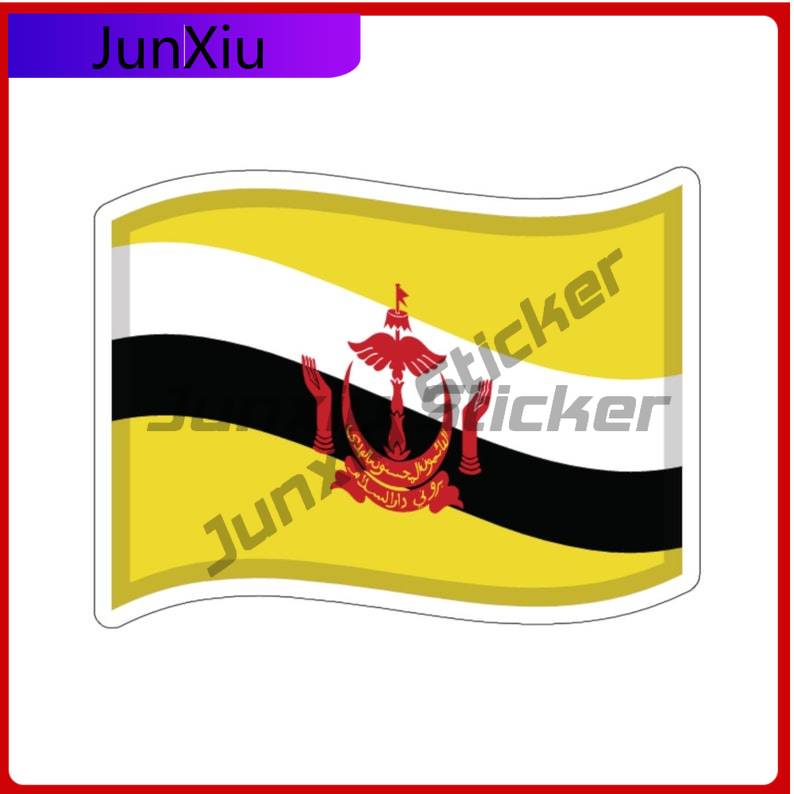 Car Accessories Brunei - Brunei Drift Flag Sticker Brunei Decal