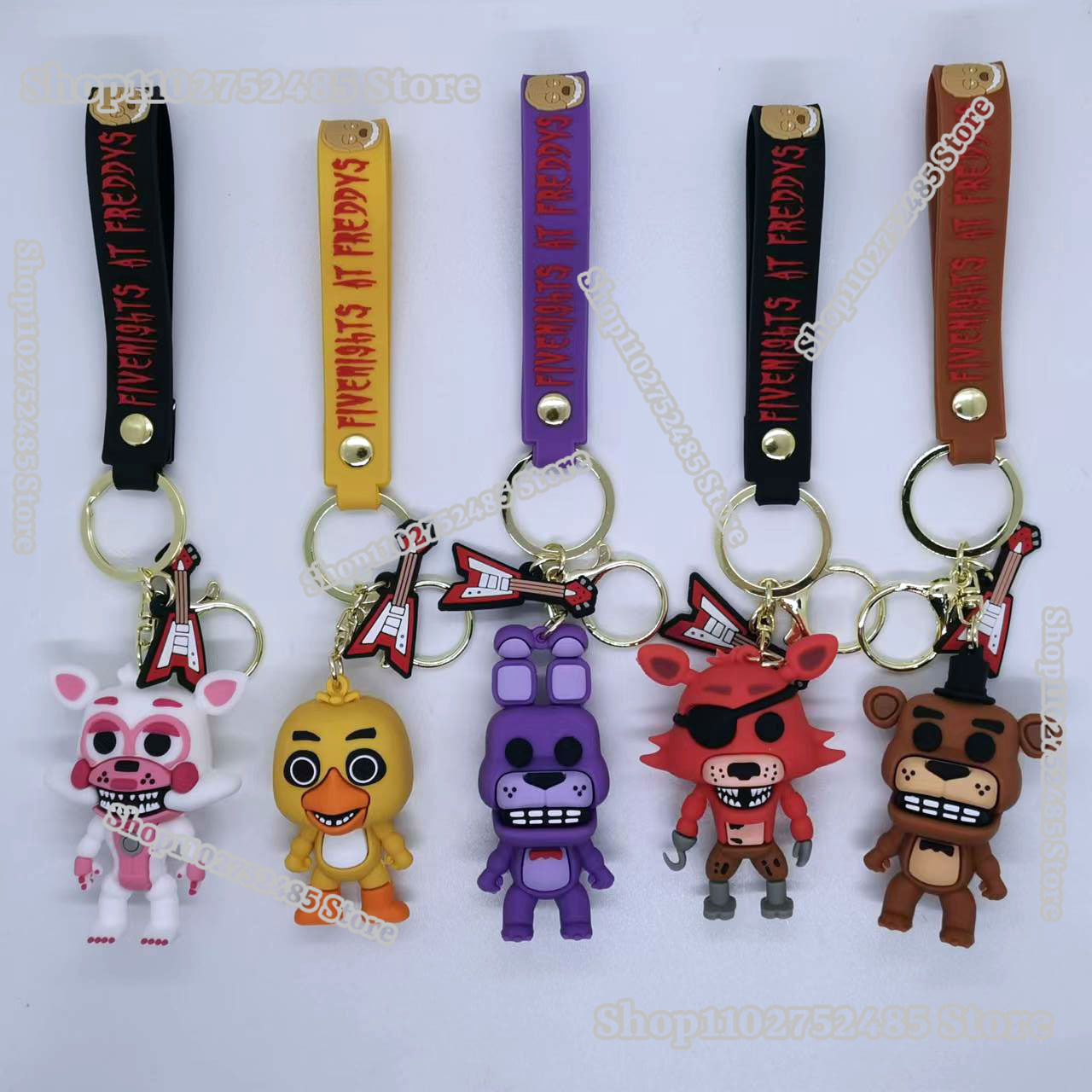 5pcs Cartoon Anime FNAF Figure - Car Accessories Oman ulasan dan harga