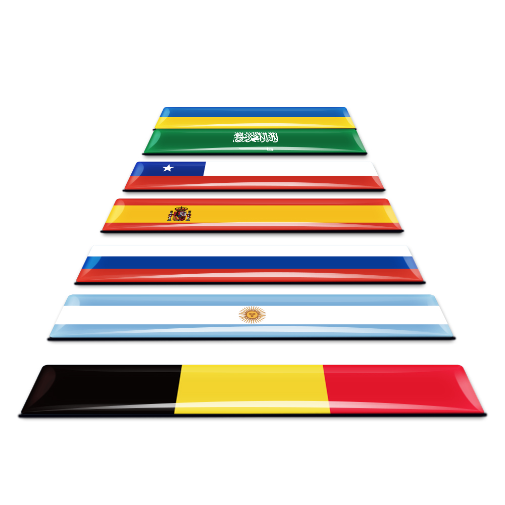 10PCS 3D Epoxy National Flag B - Car Accessories Uk ulasan dan harga