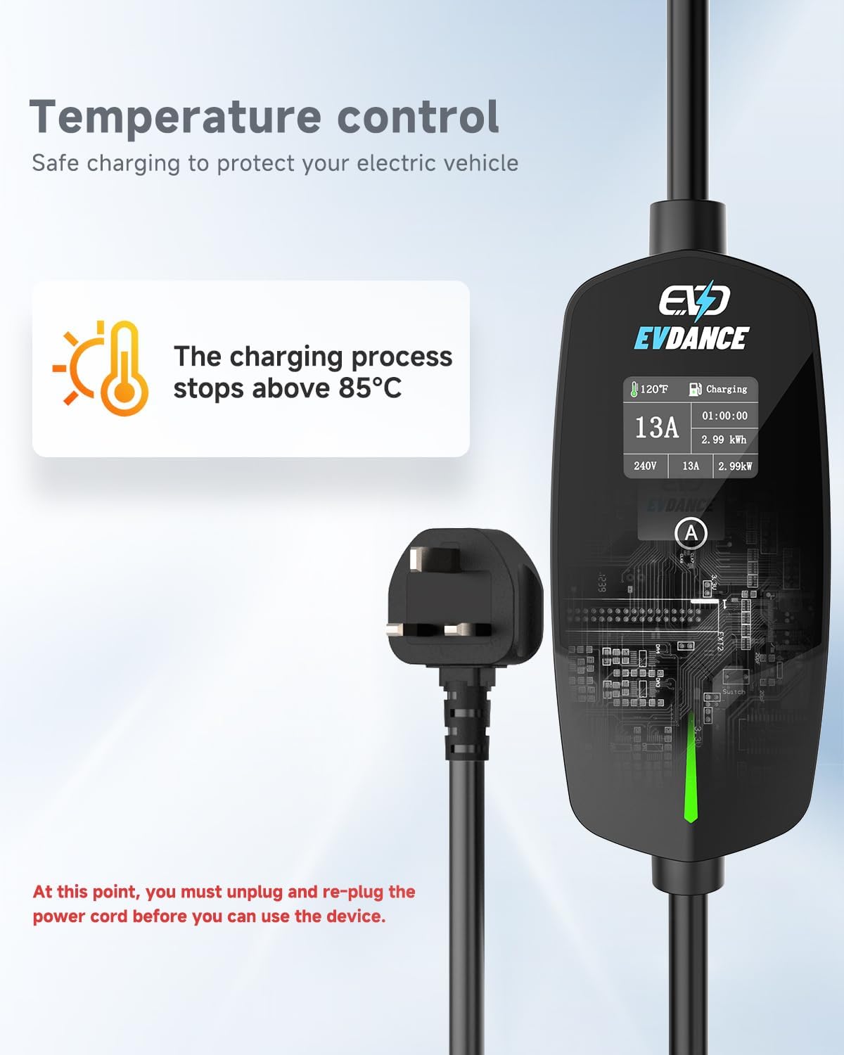 EVDANCE Portable EV Charger Ty - Car Accessories Uk ulasan dan harga