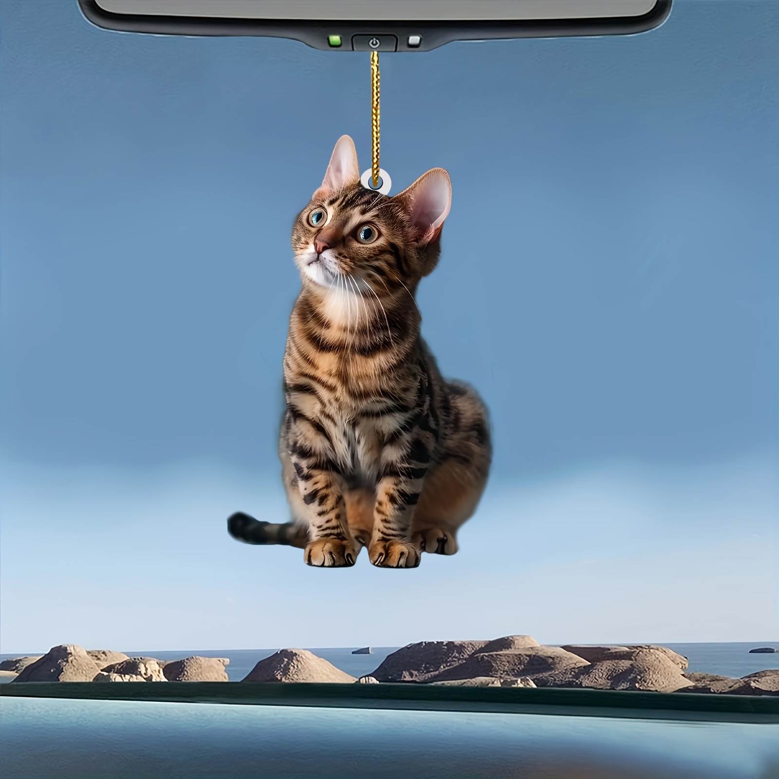 3pcs 2D Flat Cat Acrylic Penda - Car Accessories Oman ulasan dan harga