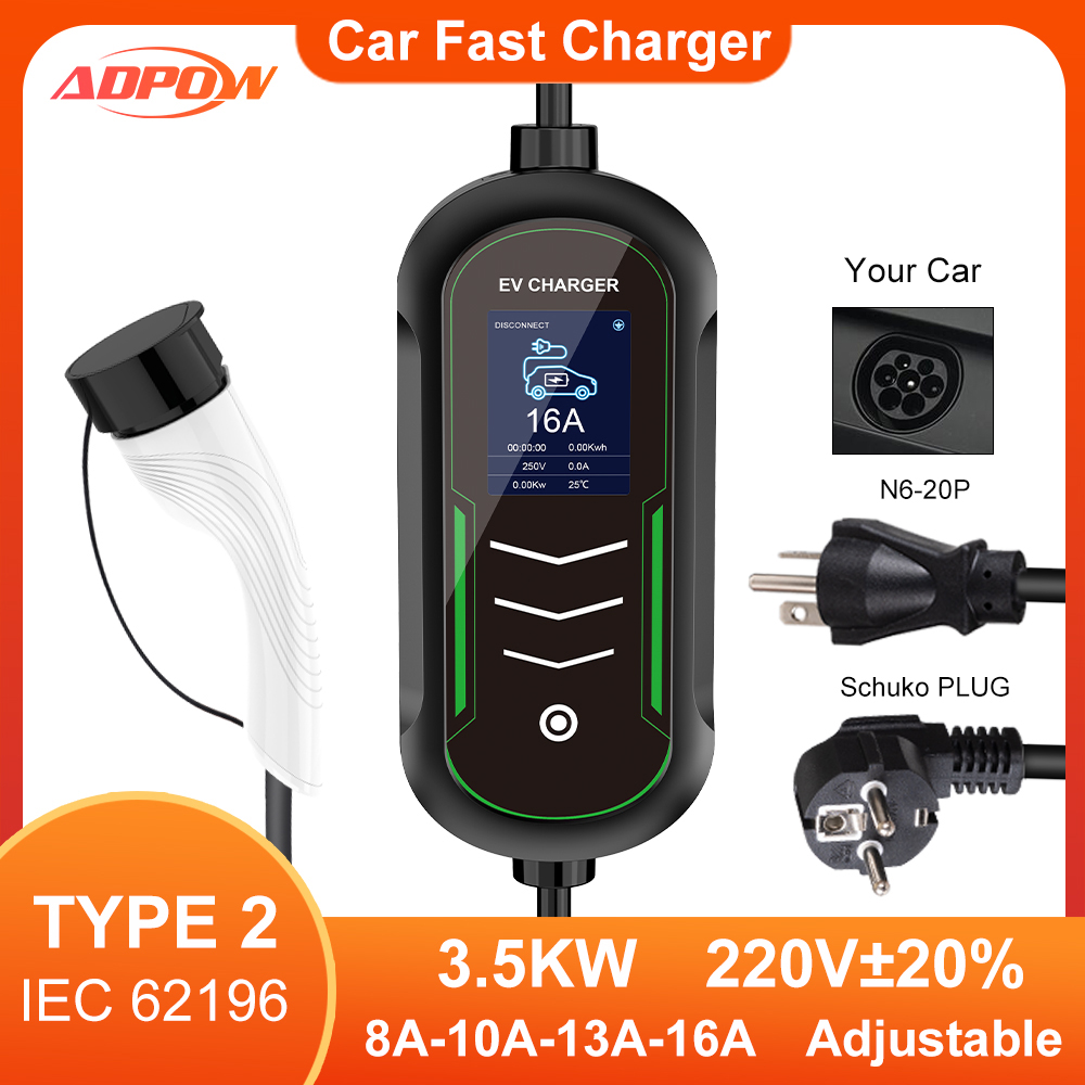 ADPOWEV 16A EV Chargers Type2  - Car Accessories Uk ulasan dan harga