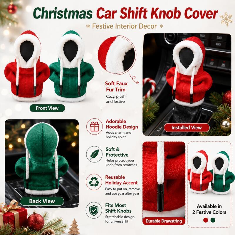 Christmas Hoodie Car Shift Kno - Car Accessories Xmas ulasan dan harga